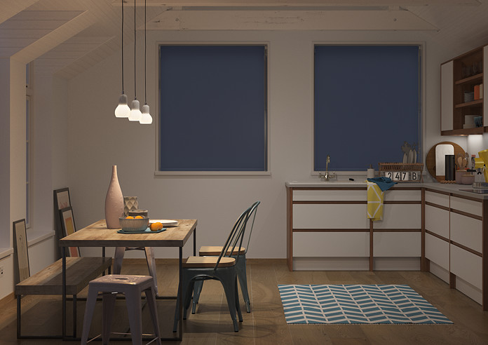 Rimini (Blackout), Navy & Optima Black - Double Roller Blind - Image 7